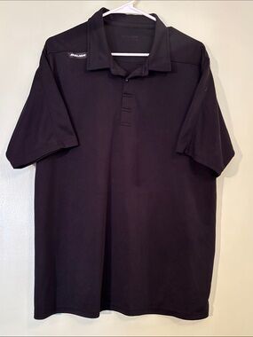 Bauer Men's XL Dark Black Performance Polo
